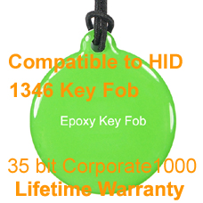 Proximity Epoxy Key Fob HID 35 bit Corporate 1000 Format
